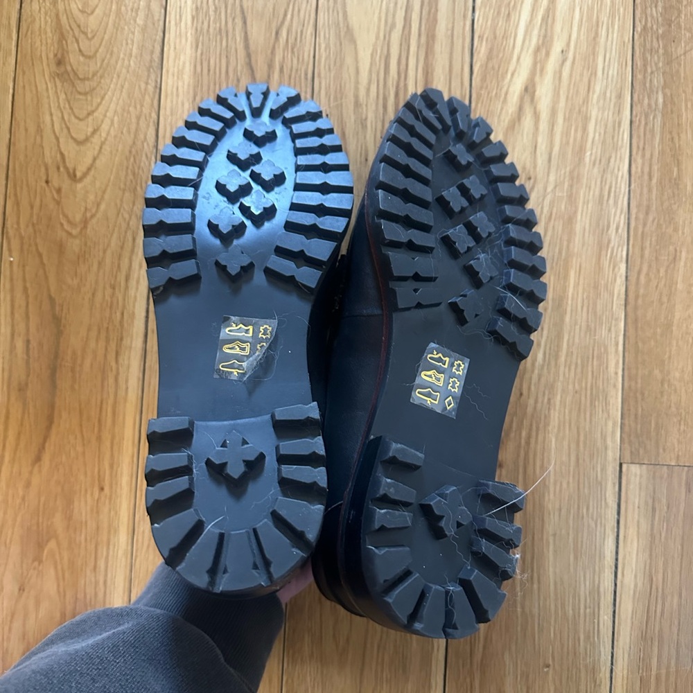 Madewell The Corrine Black Lugsole Loafers Size 7 - Picture 3 of 5